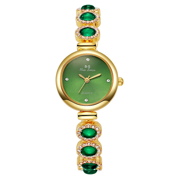 Ladies Alloy Bracelet Watch Round Dial Fashionable Elegant Waterproof