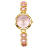 Ladies Alloy Bracelet Watch Round Dial Fashionable Elegant Waterproof