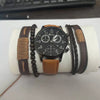 Ladies Alloy Case Imitation Leather Strap Round Dial Diamond Watch