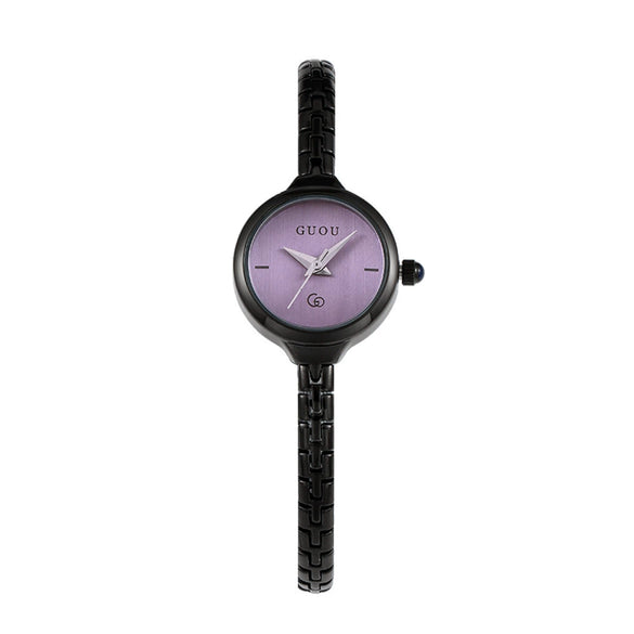 Ladies Alloy Casual Round Dial Wrist Watch With Stainless Steel Buckle And Mineral Reinforced Glass Mirror