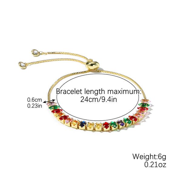 Ladies Alloy Demon Eye Pull Bracelet With Geometric Pattern And Electroplating Treatment