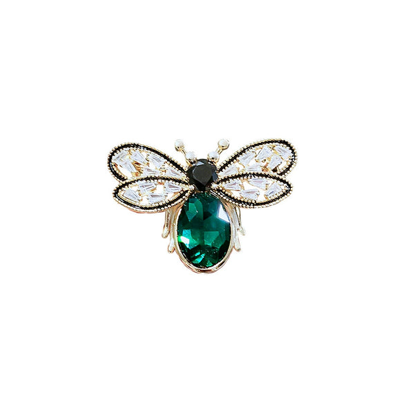 Ladies Alloy Flower Pattern Natural Style Electroplating Bee Brooch