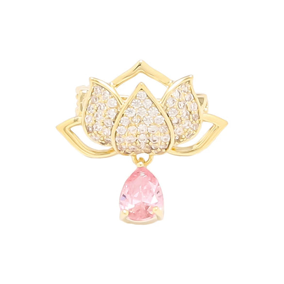 Ladies Alloy Flower Style Electroplated Brooch