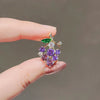Ladies Alloy Fruit Pattern Electroplating Antiexposure Brooch For Fixing Clothes