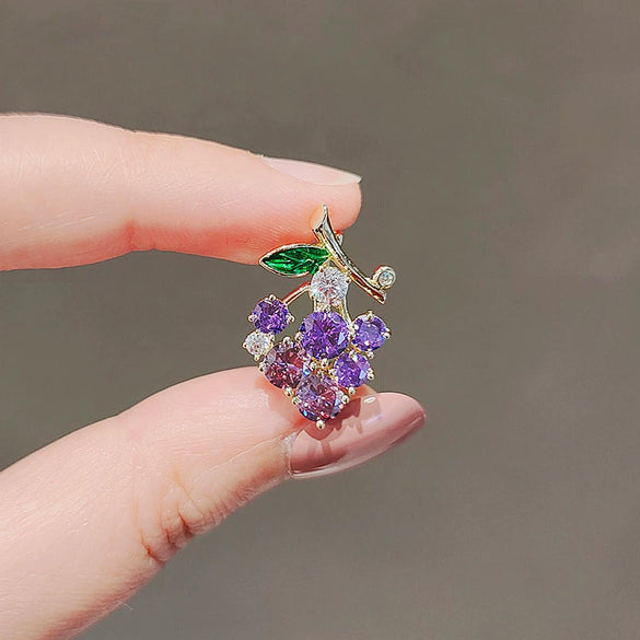 Ladies Alloy Fruit Pattern Electroplating Antiexposure Brooch For Fixing Clothes