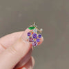 Ladies Alloy Fruit Pattern Electroplating Antiexposure Brooch For Fixing Clothes