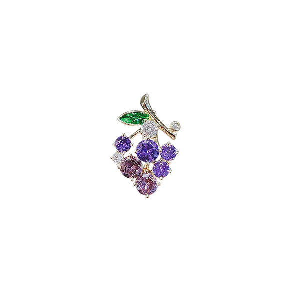 Ladies Alloy Fruit Pattern Electroplating Antiexposure Brooch For Fixing Clothes