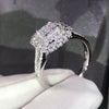 Ladies Alloy Geometric Inlaid Zircon Wedding Ring Jewelry