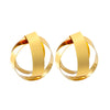 Ladies Alloy Geometric Three Dimensional Round Electroplated Earrings
