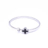 Ladies Alloy Heart Shape Inlaid Crystal Jewelry Bracelet