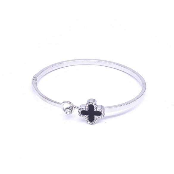 Ladies Alloy Heart Shape Inlaid Crystal Jewelry Bracelet