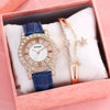 Ladies Alloy Imitation Leather Strap Round Dial Quartz Watch With Roman Face And Simple Fashion Style
