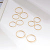 Ladies Alloy Minimalist Style Electroplated Joint Ring Tenpiece Set