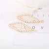 Ladies Alloy Pearl Geometric Edge Clip Hair Clip Electroplated Minimalist Style Plum Blossom Fivepointed Star Design