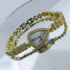 Ladies Alloy Quartz Watch With Spiral Crown And Round Dial Fashion Casual Style