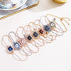 Ladies Alloy Rectangle Dial Bracelet Watch With Stainless Steel Buckle Leisure Style