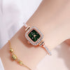 Ladies Alloy Rectangle Dial Bracelet Watch With Stainless Steel Buckle Leisure Style