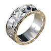 Ladies Alloy Ring With Leaf Relief And Electroplating Design