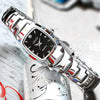 Ladies Alloy Round Dial Luminous Waterproof Leisure Watch