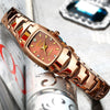Ladies Alloy Round Dial Luminous Waterproof Leisure Watch