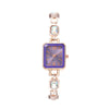 Ladies Alloy Square Dial Quartz Watch Fashion Color Diamond Antique Style