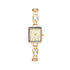 Ladies Alloy Square Dial Quartz Watch Fashion Color Diamond Antique Style