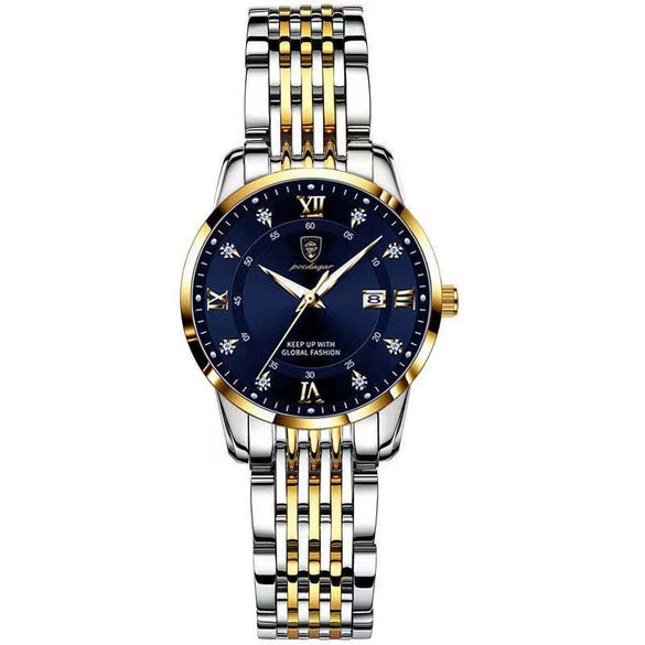 Ladies Alloy Stainless Steel Waterproof Ultrathin Round Business Style Watch
