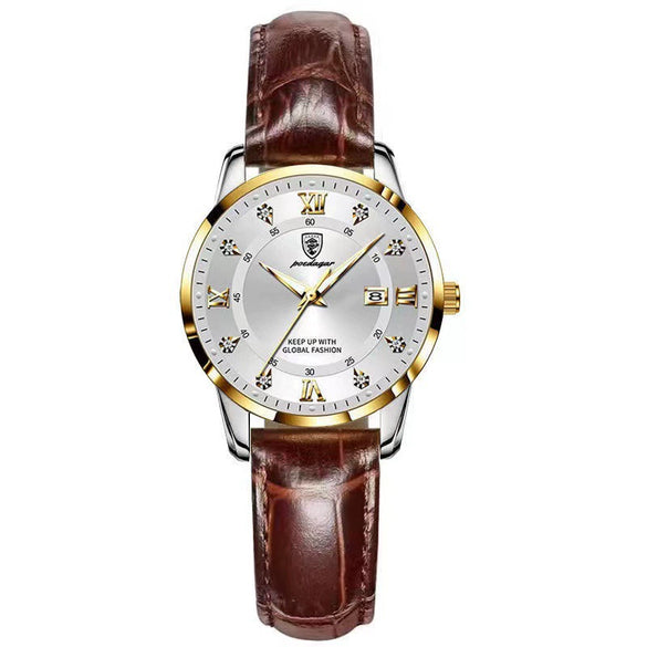 Ladies Alloy Stainless Steel Waterproof Ultrathin Round Business Style Watch