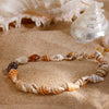 Ladies Anklet Natural Shell Geometric Titanium Steel 18K Gold