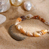 Ladies Anklet Natural Shell Geometric Titanium Steel 18K Gold