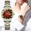 Ladies Automatic Non Mechanical Waterproof Quartz Watch Steel Case And Strap Round Dial