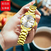 Ladies Automatic Non Mechanical Waterproof Quartz Watch Steel Case And Strap Round Dial