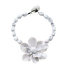 Ladies Bead Chain Necklace With Exaggerated Big Flower Pendant Acrylic Material Geometric Pattern Polishing Treatment
