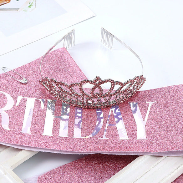 Ladies Birthday Crown Shoulder Strap Set Alloy Semimanual And Half Mechanical