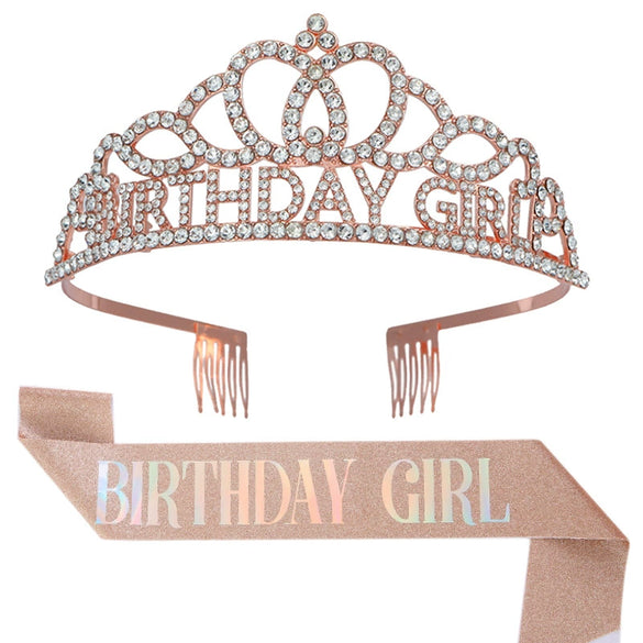 Ladies Birthday Crown Shoulder Strap Set Alloy Semimanual And Half Mechanical