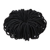 Ladies Black Hair Ring Simple Style Rubber Band High Temperature Machine Glued