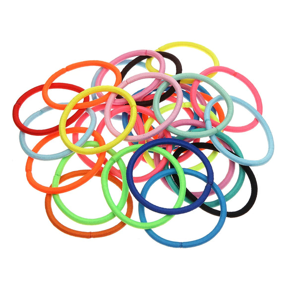 Ladies Black Hair Ring Simple Style Rubber Band High Temperature Machine Glued