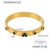 Ladies Bracelet Stainless Steel Zircon Glass Minimalist Geometric Electroplated