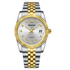 Ladies Business Style Alloy And Stainless Steel Waterproof Quartz Watch With Round Dial
