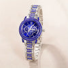 Ladies Casual Alloy Bracelet Watch Set With Round Dial