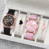 Ladies Casual Alloy Case Imitation Leather Strap Stainless Steel Buckle Round Dial Watch