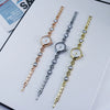 Ladies Casual Alloy Chain Watch With Round Dial And Stainless Steel Buckle