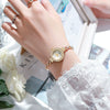 Ladies Casual Alloy Round Quartz Watch With Stainless Steel Buckle