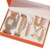 Ladies Casual Alloy Steel Band Quartz Watch With Square Dial