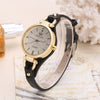 Ladies Casual Pu Leather And Alloy Quartz Watch With Rivet Punk Style