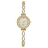 Ladies Casual Quartz Watch With Round Dial Alloy Strap And Buckle