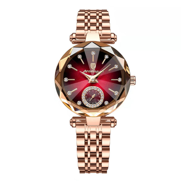 Ladies Casual Ultrathin Waterproof Quartz Watch With Alloy Case Stainless Steel Strap And Sapphire Crystal Glass Mirror Round Dial