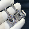 Ladies Copper Earrings With Geometric Style And Zircon