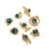 Ladies Copper Fantasy Pendant With Sunflower Starry Sky Design And Gemstone Electroplated