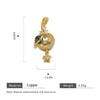 Ladies Copper Fantasy Pendant With Sunflower Starry Sky Design And Gemstone Electroplated